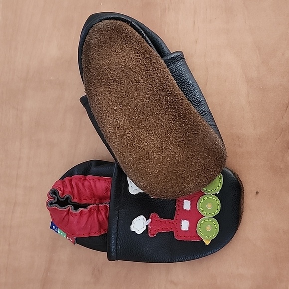 Carozoo Soft Sole Leather Baby Boy Shoes 0-6months - Picture 3 of 4